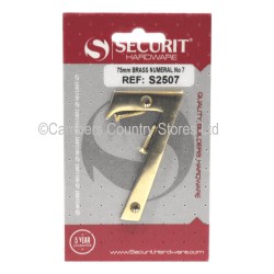 Securit Numeral No. 7 Brass 75mm